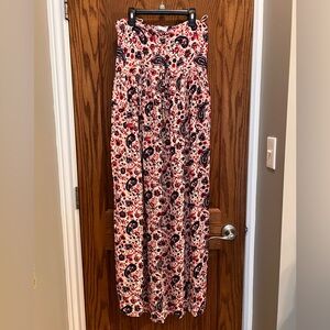 Zara Paisley Strapless Smocked Maxi Dress